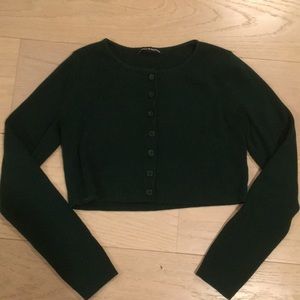 Brandy green cropped top
